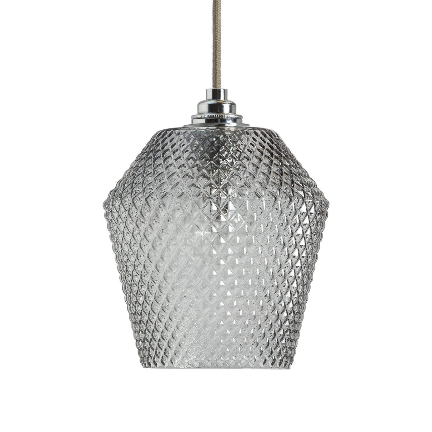 Habitat Nubia Faceted Glass Shade - Smoke Grey - Image 7