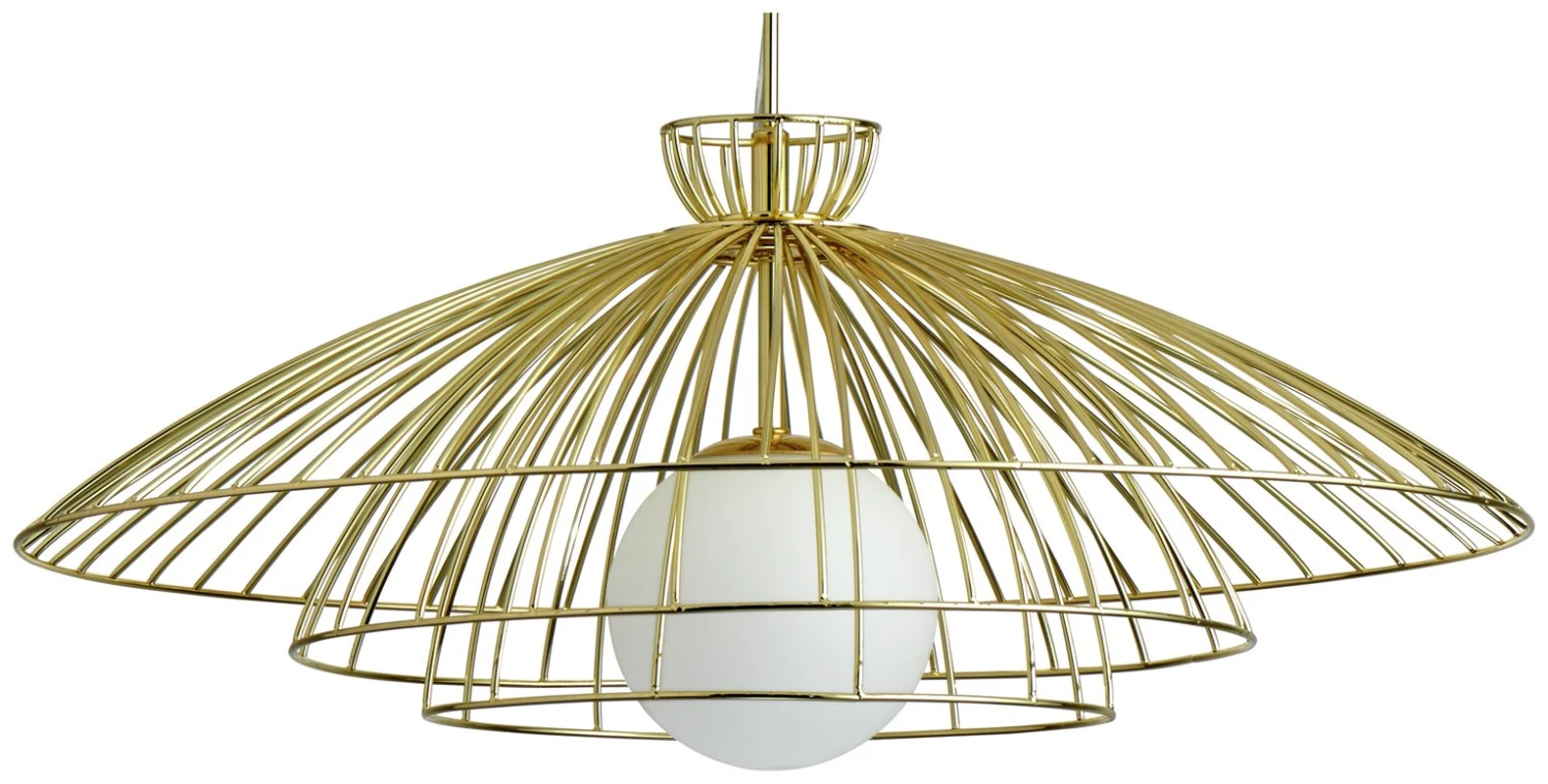 Habitat Kiso Opal 3 Tier Pendant Shade - Brass - Image 5