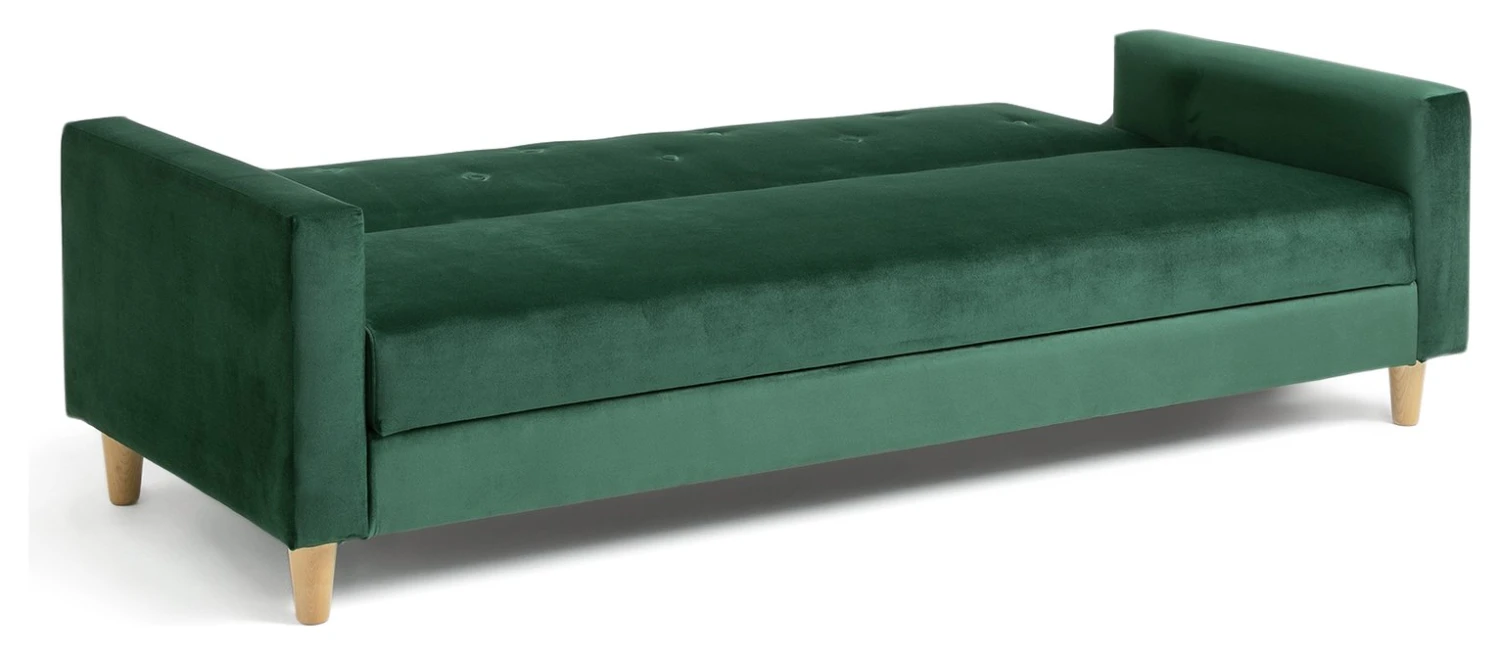 Habitat Brooks Clic Clac Storage Fabric Sofa Bed - Green - Image 6