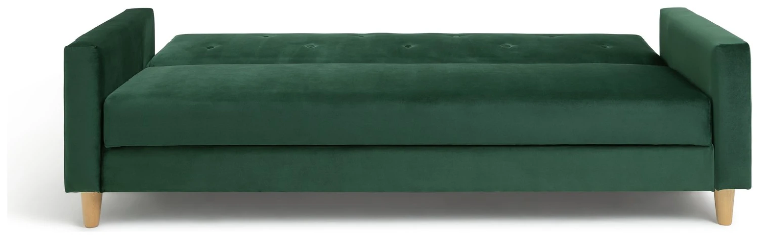 Habitat Brooks Clic Clac Storage Fabric Sofa Bed - Green - Image 9