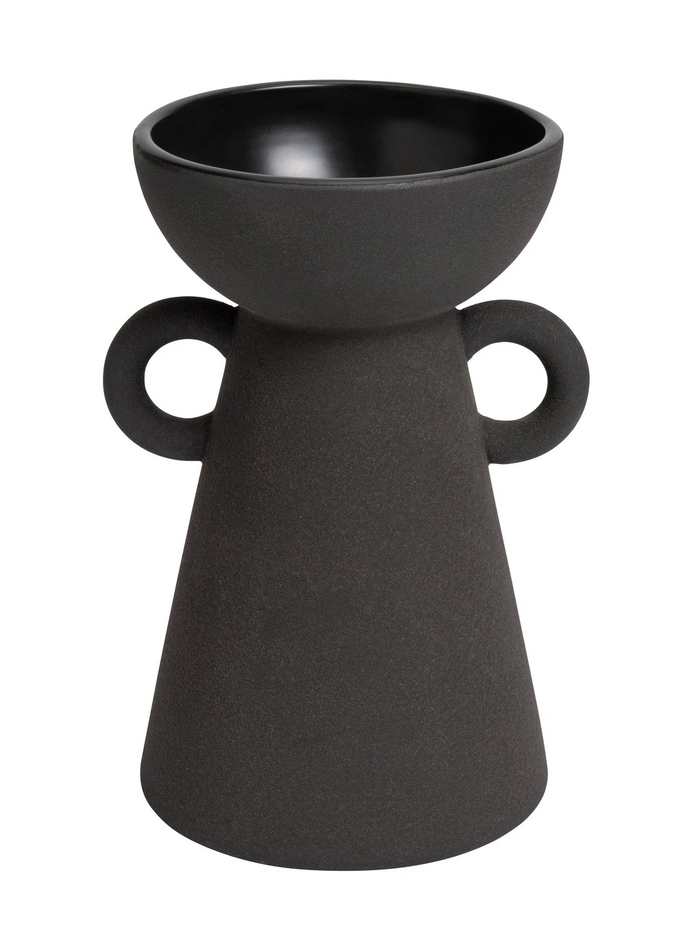 Habitat Large Ceramic Vase With Handles - Black