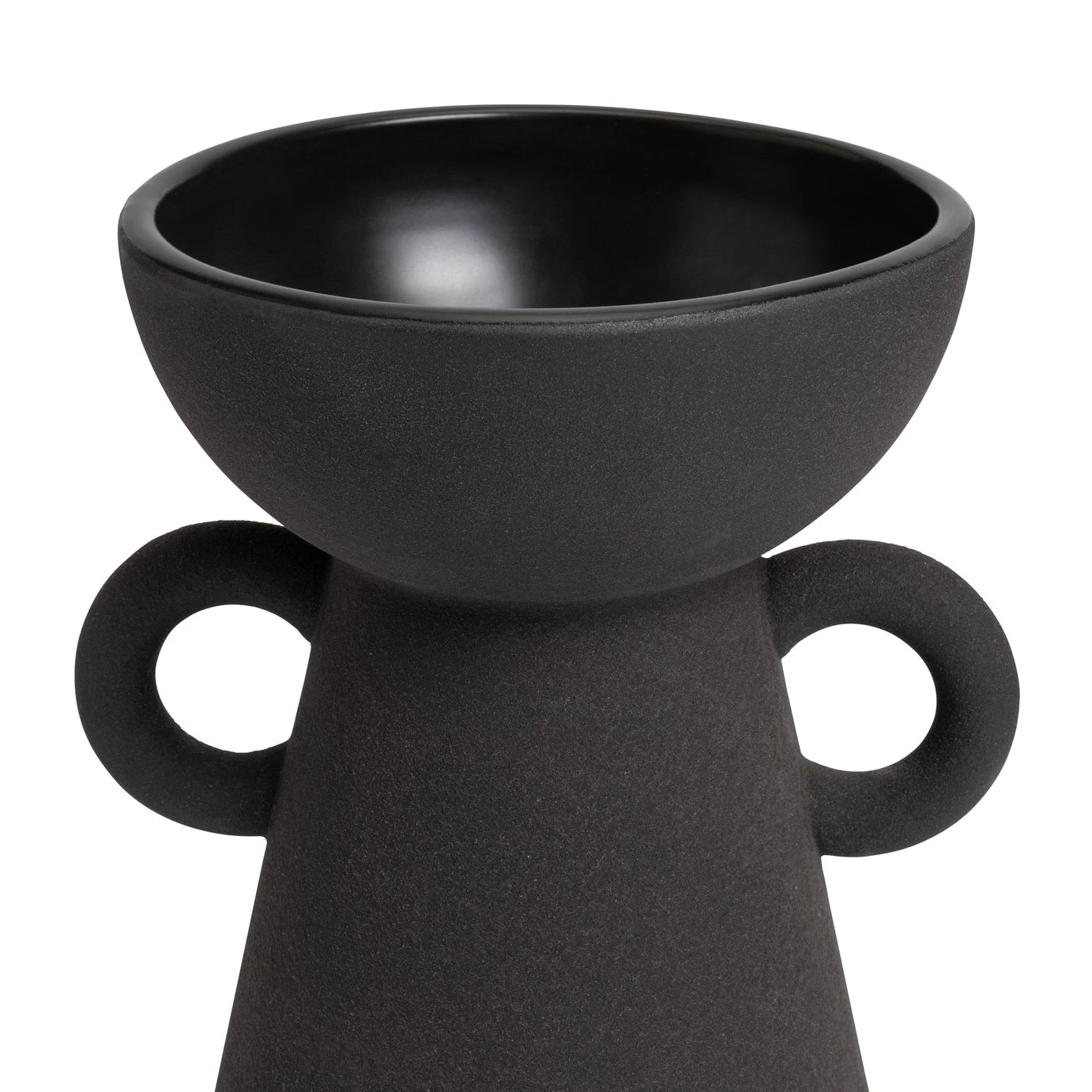 Habitat Large Ceramic Vase With Handles - Black - Image 4