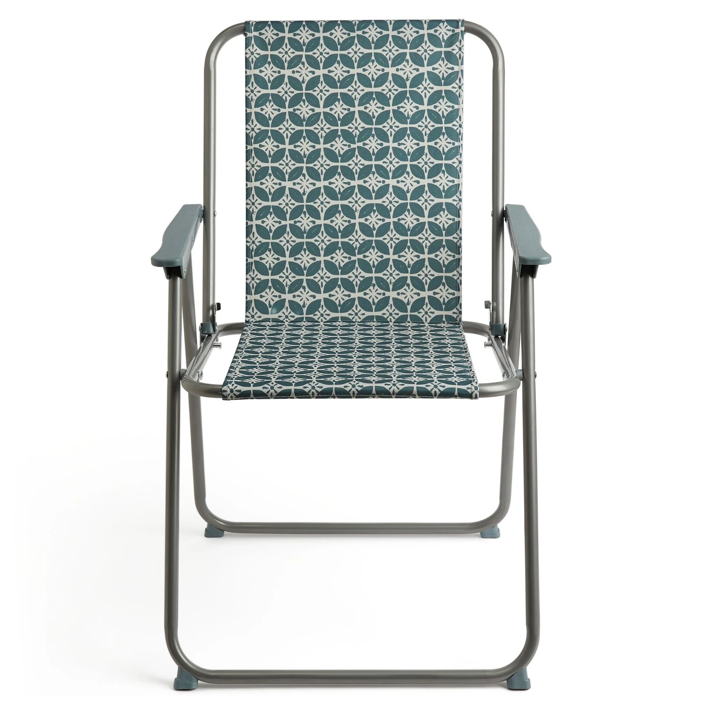 Habitat Folding Garden Chair - Blue - Image 5