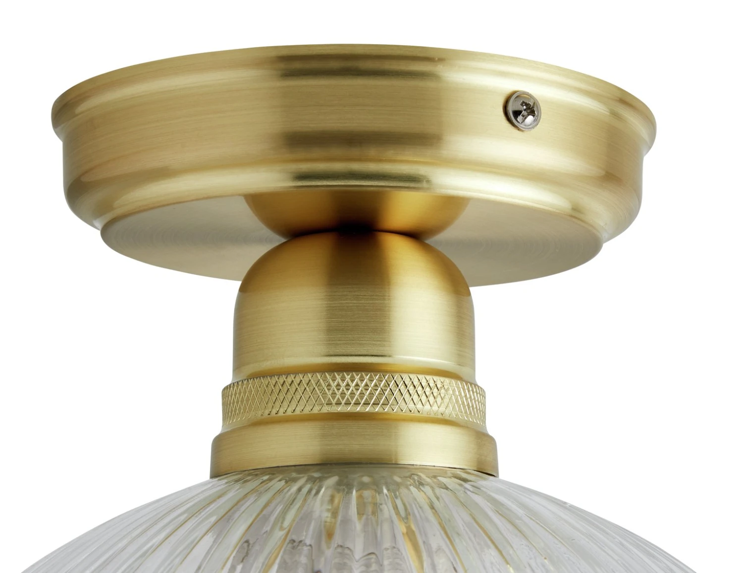 Habitat Perses Cut Glass And Brass Flush To Ceiling Light - Image 3