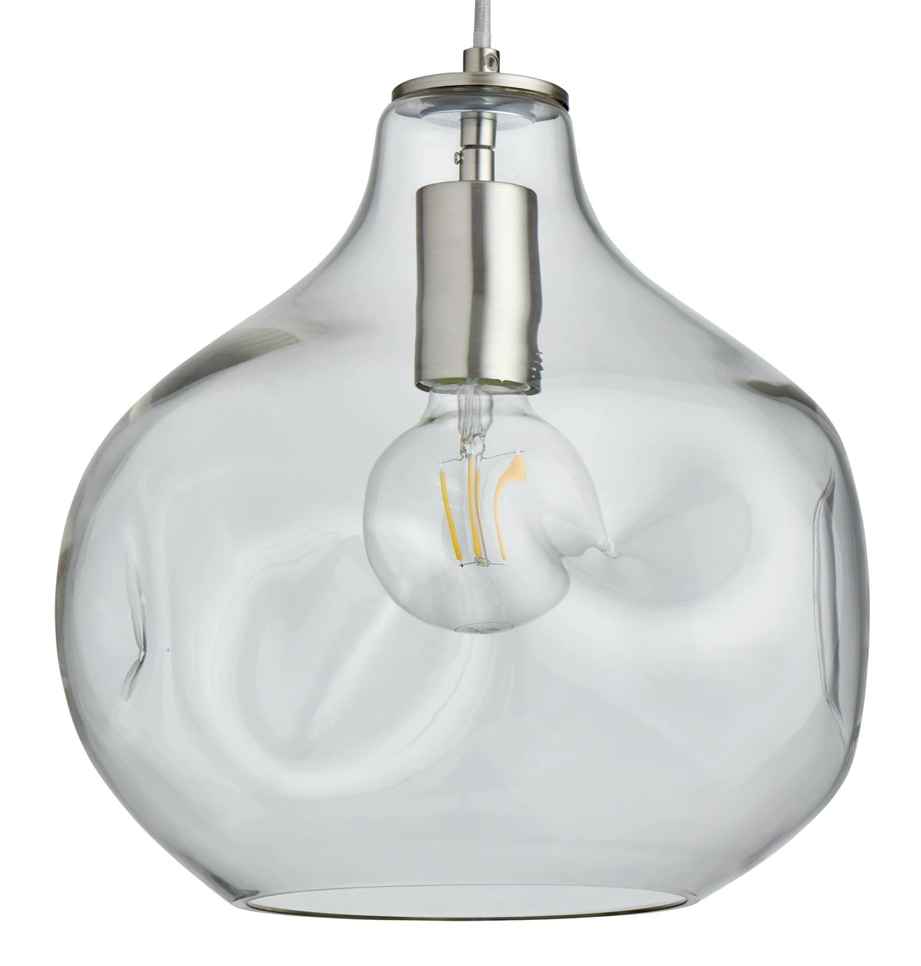 Habitat Ori Dimple Glass Pendant - Clear - Image 3