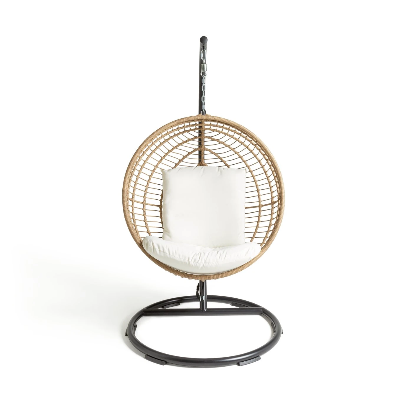 Habitat Dove Rattan Effect Hanging Egg Chair - Natural - Image 4