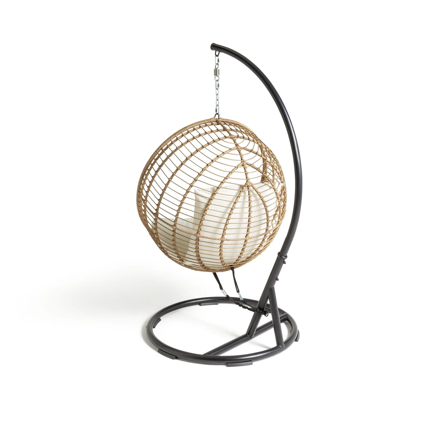 Habitat Dove Rattan Effect Hanging Egg Chair - Natural - Image 5