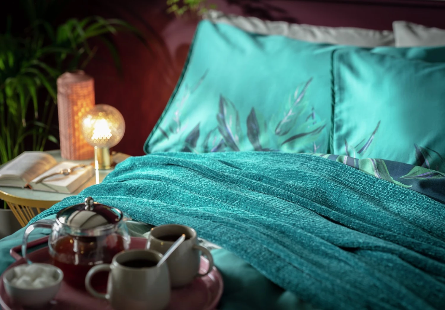 Habitat Chenille Throw - Teal Blue - 125x150cm - Image 2