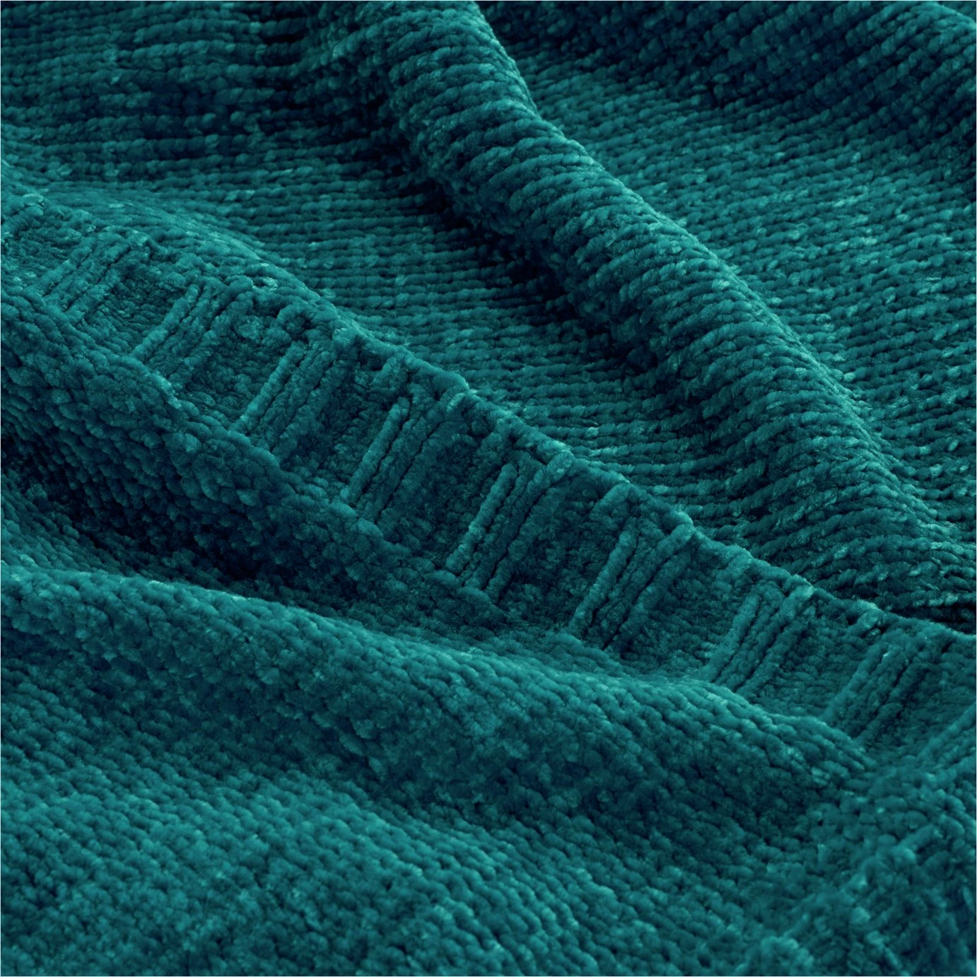 Habitat Chenille Throw - Teal Blue - 125x150cm - Image 3