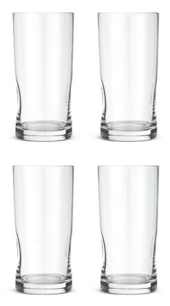 Habitat Clear Pinched Set Of 4 Hi Ball Glasses