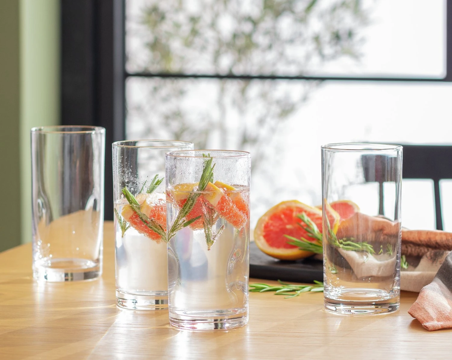 Habitat Clear Pinched Set Of 4 Hi Ball Glasses - Image 2