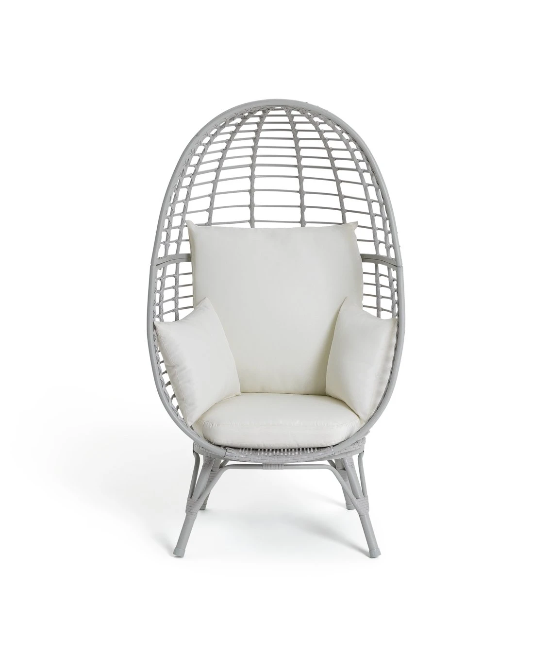 Habitat Kora Rattan Effect Garden Egg Chair - Grey - Image 5
