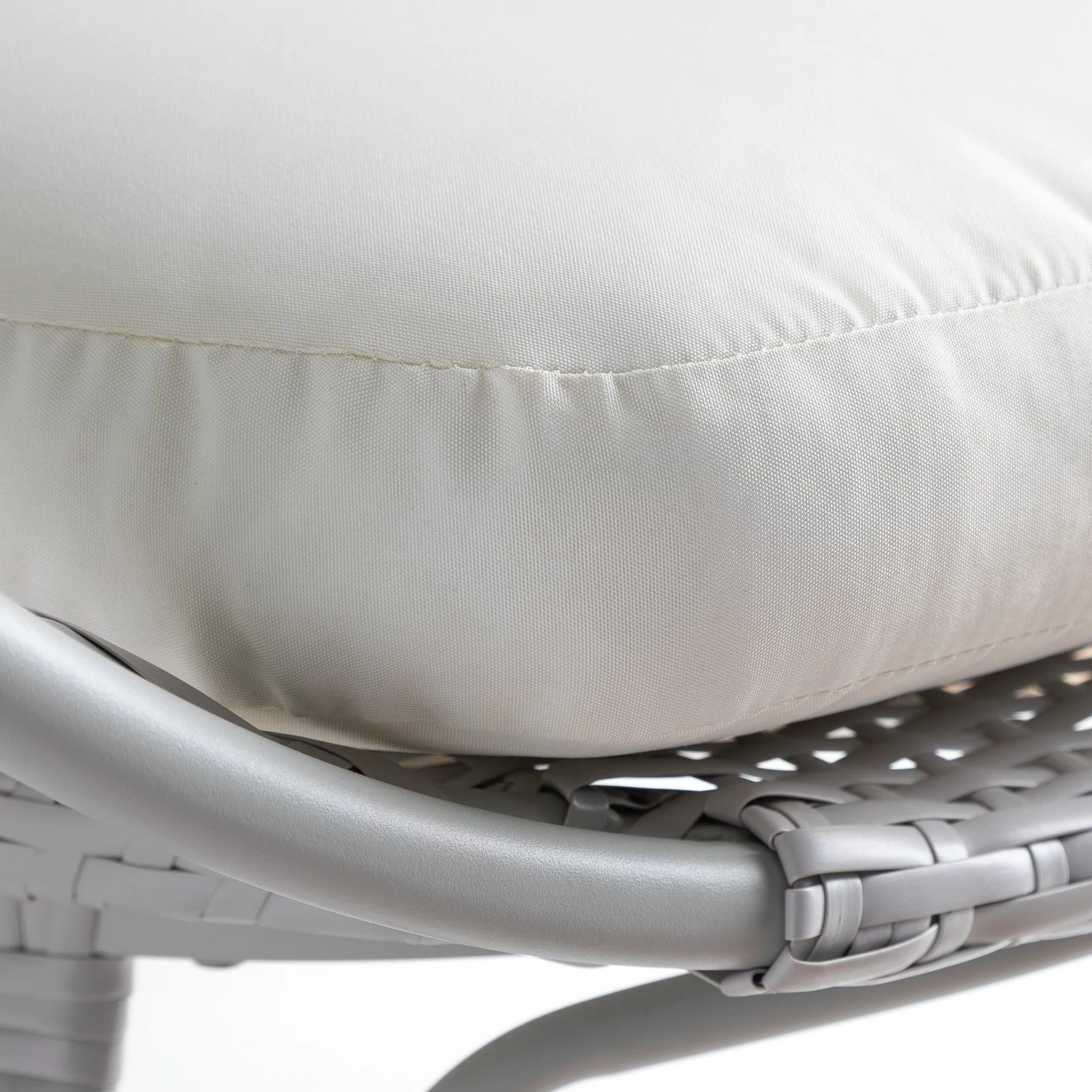 Habitat Kora Rattan Effect Garden Egg Chair - Grey - Image 7