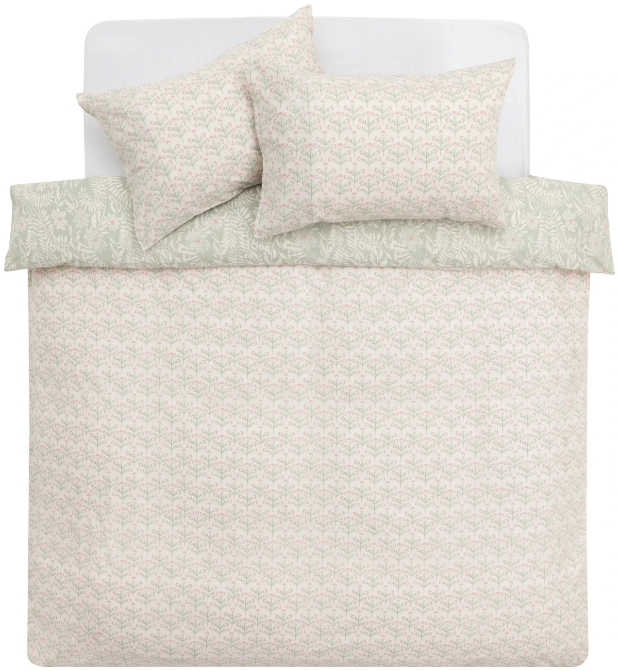 Habitat 180TC Meadow Fern Floral Green Bedding Set - Single - Image 5