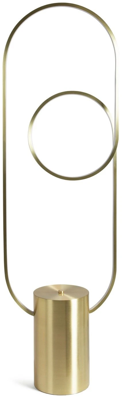 Habitat Pill LED Floor Lamp - Brushed Brass - Image 2
