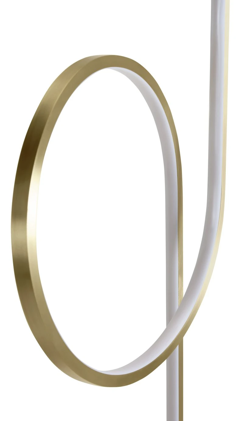 Habitat Pill LED Floor Lamp - Brushed Brass - Image 5