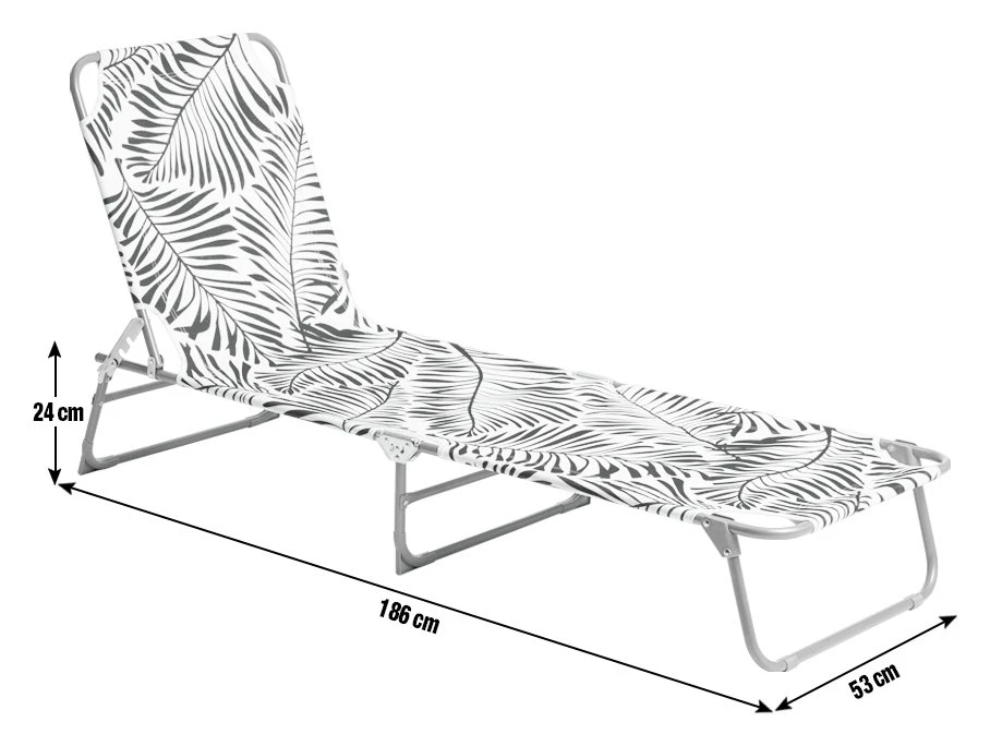 Habitat Global Leaf Folding Sun Lounger - Green - Image 4
