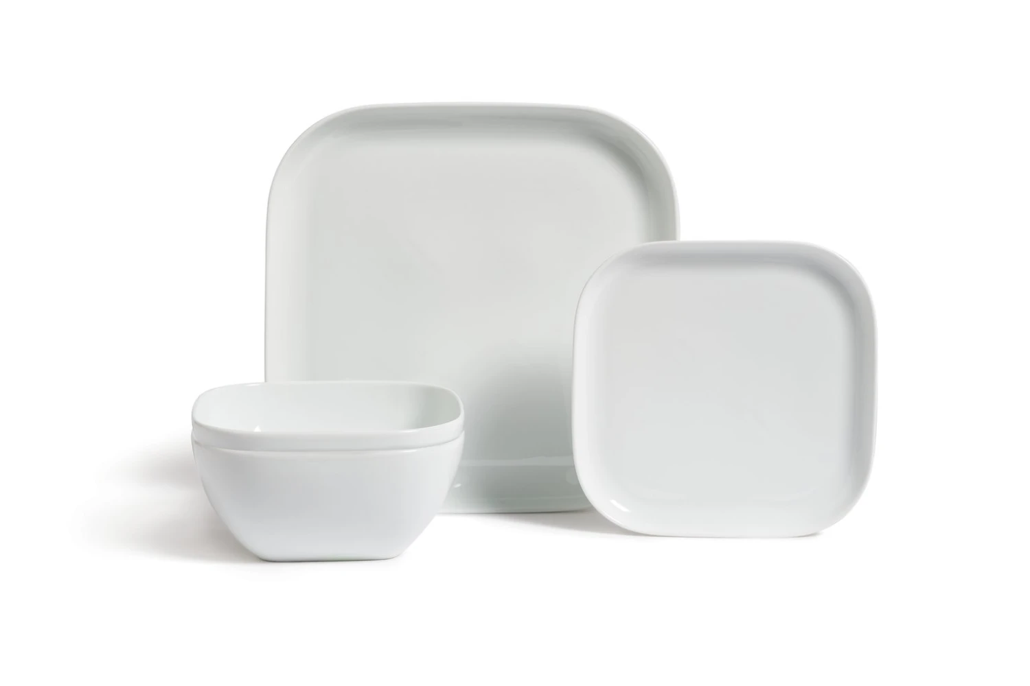Habitat Riko Square 12 Piece Dinner Set - White