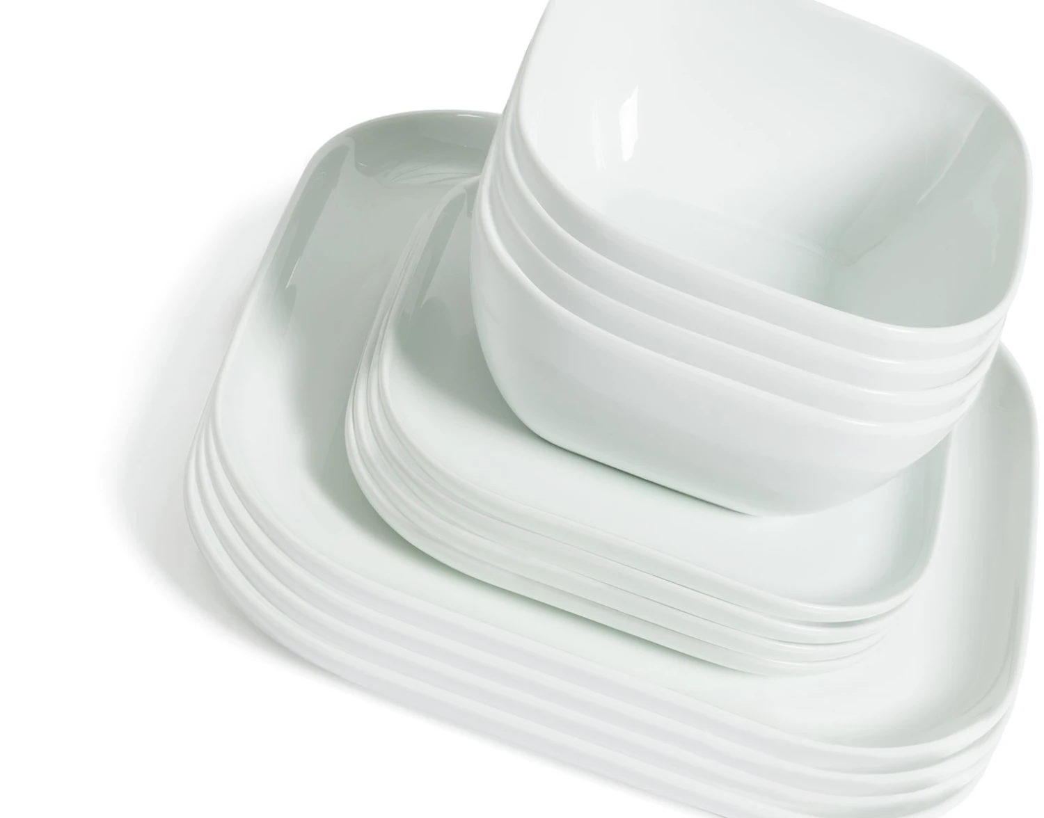 Habitat Riko Square 12 Piece Dinner Set - White - Image 5