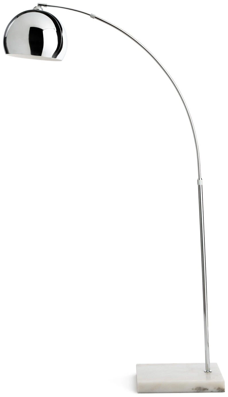 Habitat Nalone Arc Floor Lamp – Chrome & Marble - Image 2