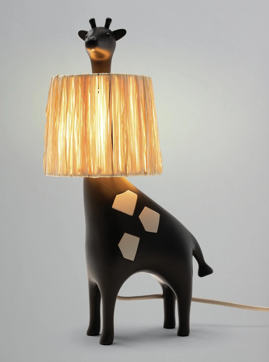 Habitat Kids Giraffe Rattan Table Lamp - Black - Image 7