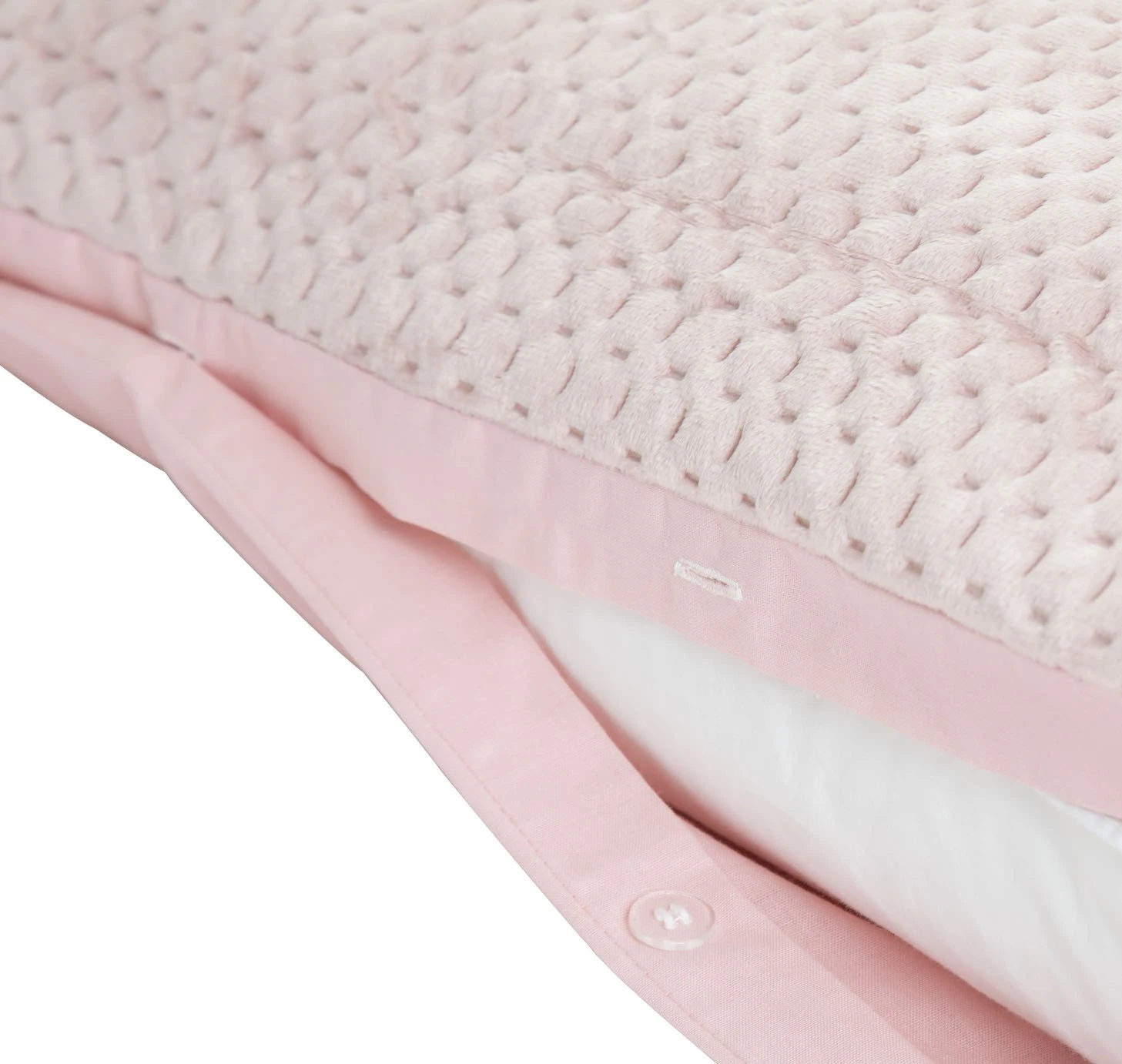 Habitat Pinsonic Velvet Plain Pink Bedding Set - Double - Image 5