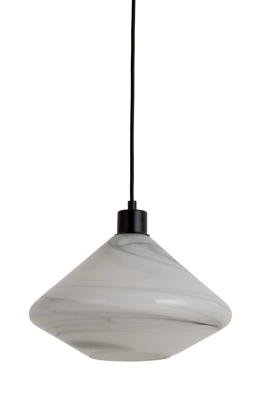 Habitat Lati Marble Glass Pendant - Black & White - Image 5