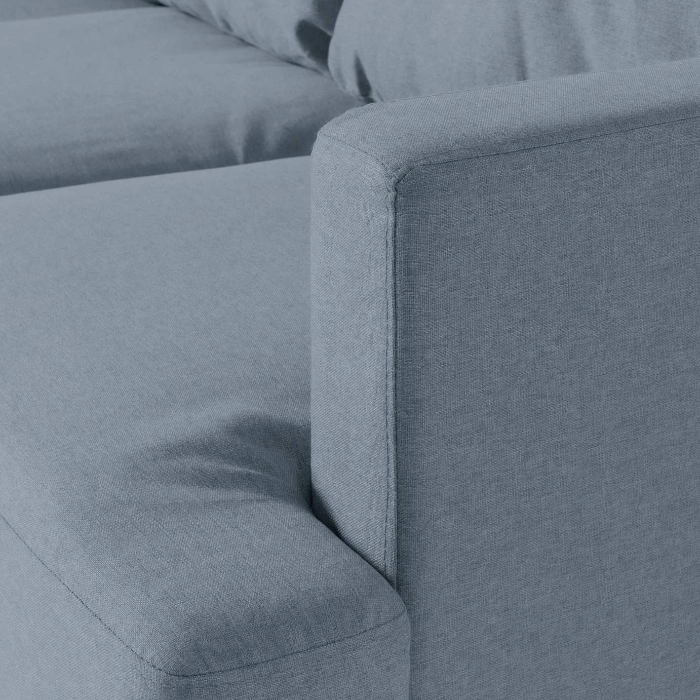 Habitat Joshua Fabric Right Hand Corner Chaise Sofa - Blue - Image 6