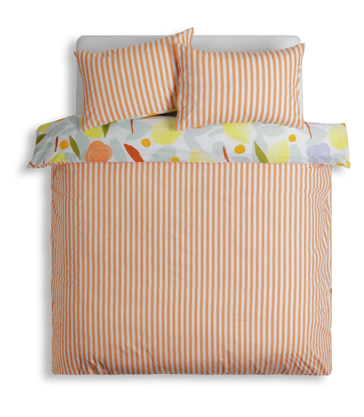 Habitat Panel Stripe Print Multicolour Bedding Set - Single - Image 6
