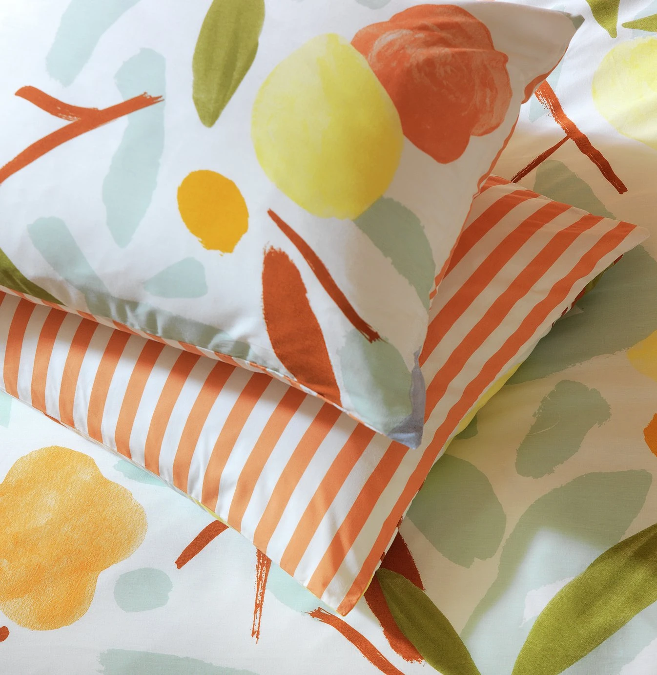 Habitat Panel Stripe Print Multicolour Bedding Set - Single - Image 5