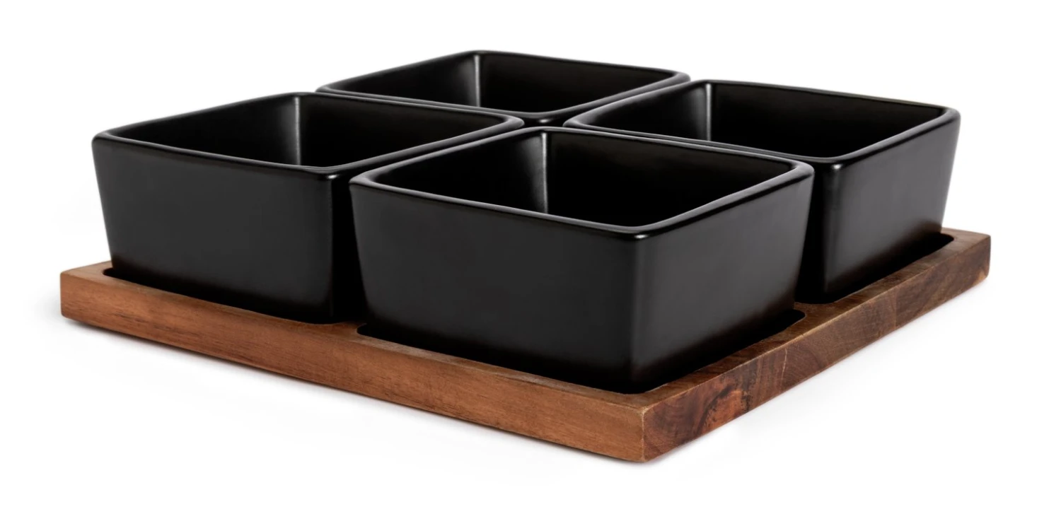 Habitat Stoneware Multiserve - Black - Image 5