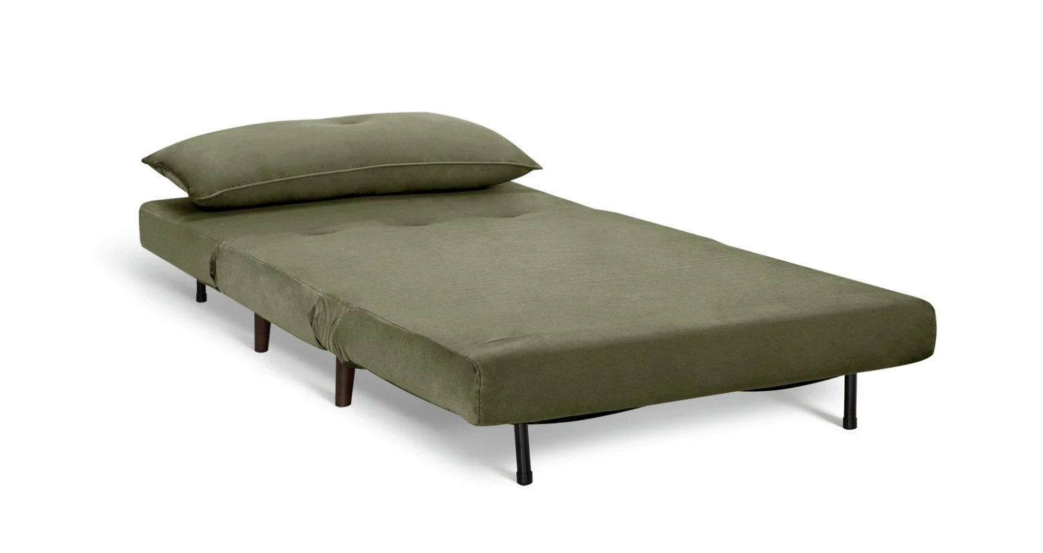 Habitat Roma Small Double Velvet Chairbed - Sage Green - Image 3