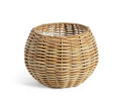 Habitat Round Rattan Planter - Natural