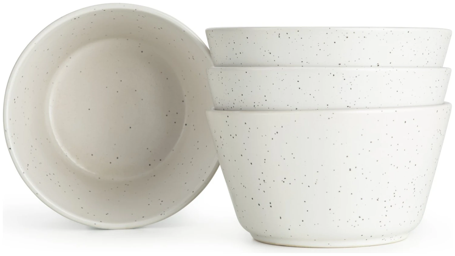 Habitat Addison Set Of 4 Stoneware Cereal Bowl - White