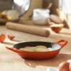 Habitat 20cm Round Cast Iron Oven Dish - Orange