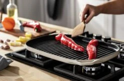 Habitat Large Cast Iron Grill Pan - Cream