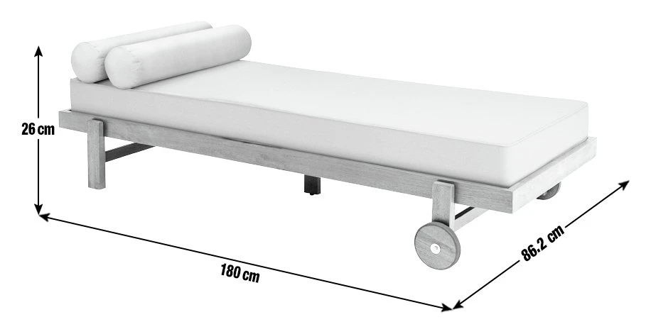 Habitat Belle Wood Garden Day Bed - Image 3