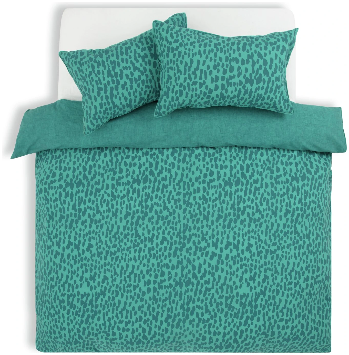 Habitat Emerald Brush Strokes Green Bedding Set - Single - Image 3
