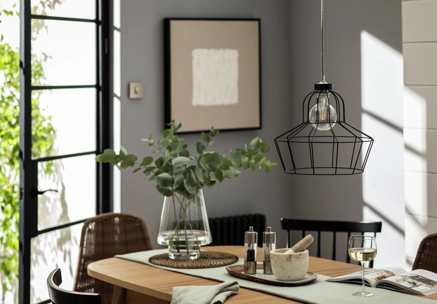 Habitat Indus Large Country Wire Shade - Black - Image 5