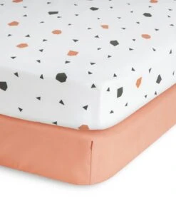 Habitat Kids Cotton Geo Shapes Pack Of 2 Fitted Sheet - Cot