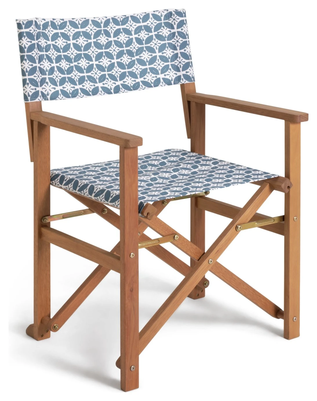 Habitat Folding Wooden Director Chair - Grey & White