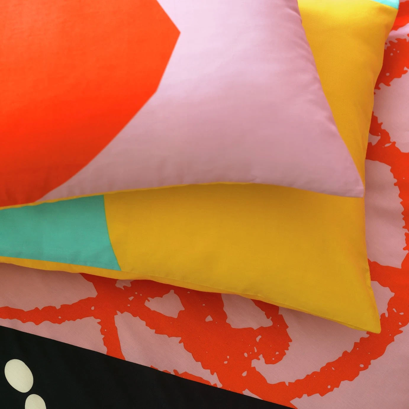 Habitat Panel Print Multicolour Bedding Set - Single - Image 4