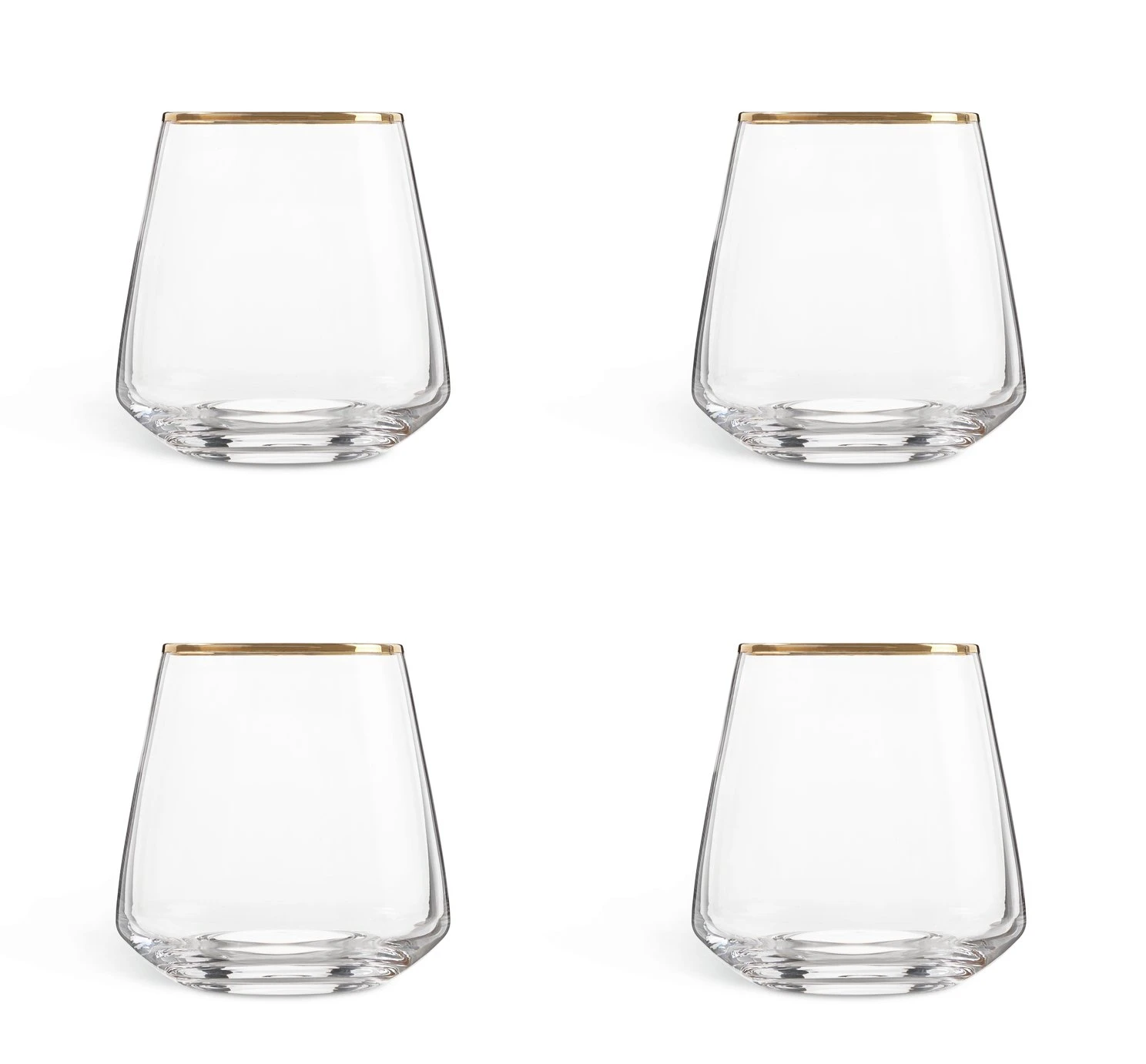 Habitat Set Of 4 Gold Rim Tumbler