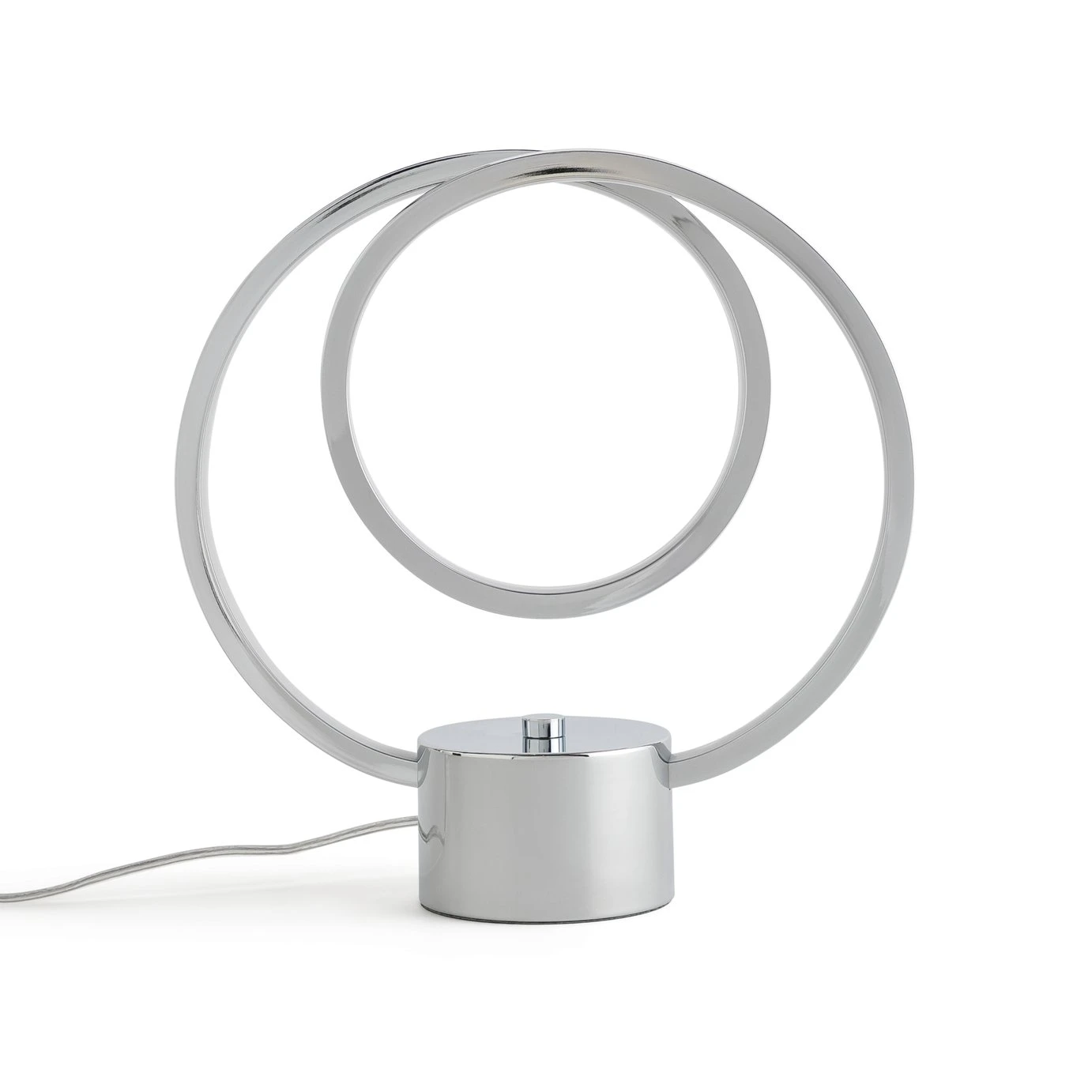 Habitat Pill Metal LED Table Lamp - Brushed Chrome - Image 2