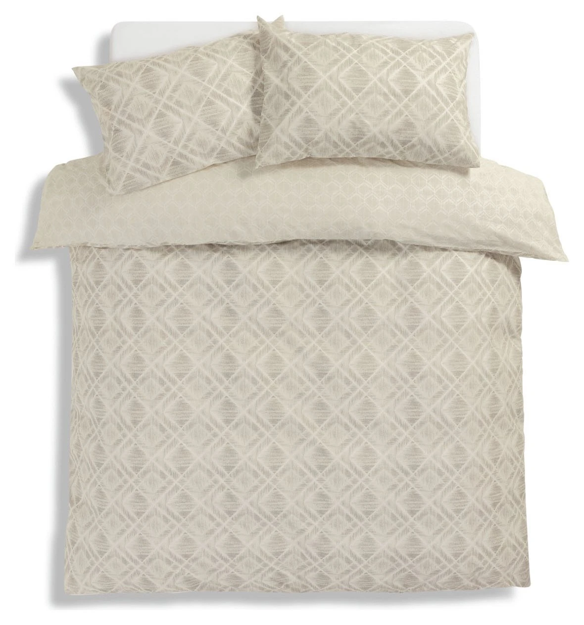 Habitat Cotton 200TC Geo Silver & Cream Bedding Set - Single - Image 3