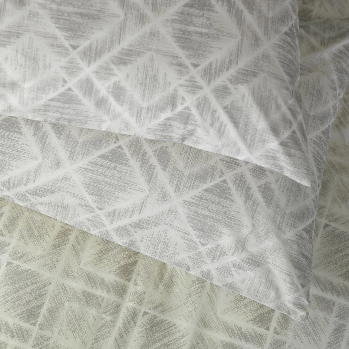 Habitat Cotton 200TC Geo Silver & Cream Bedding Set - Single - Image 4