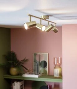 Habitat Este 4 Light Spot Light - Brass