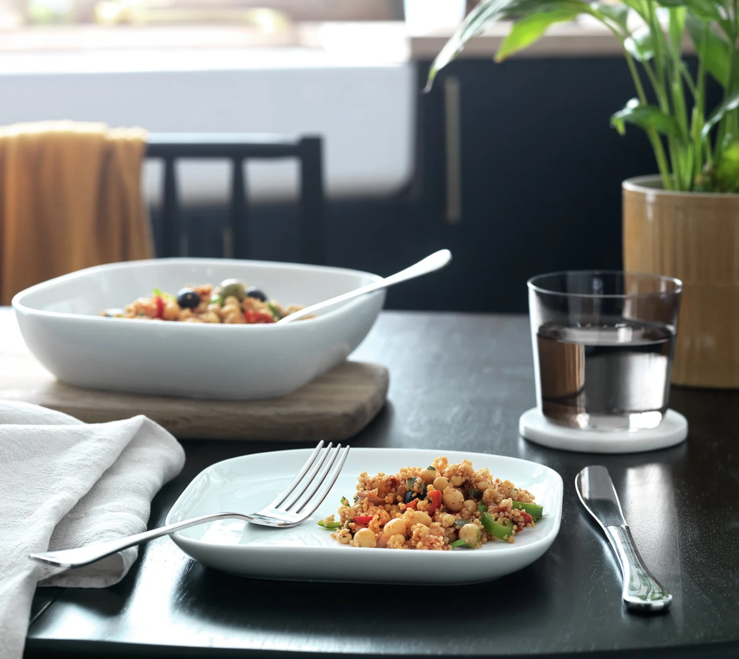 Habitat Riko Square 4 Piece Side Plate - White - Image 2