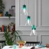Habitat Vivian Glass 3 Light LED Ceiling Light - Green